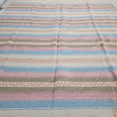 Sale Photo Thumbnail #368: Mexican Striped Flat Weave Rug