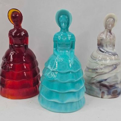 Sale Photo Thumbnail #216: Set 3 Summit Art Glass Belle Figurines
