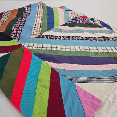 Sale Photo Thumbnail #371: Handmade Spiderweb String Quilt Top