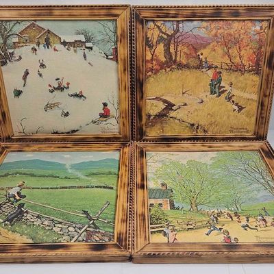 Sale Photo Thumbnail #192: Norman Rockwell Four Seasons Prints Set