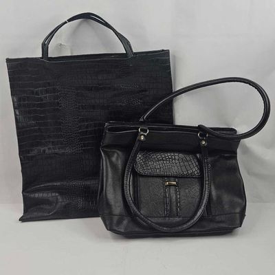 Sale Photo Thumbnail #91: Pair Faux Crocodile Embossed Handbags