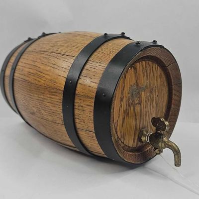 Sale Photo Thumbnail #41: Oak Wood Barrel w/ Brass Spigot