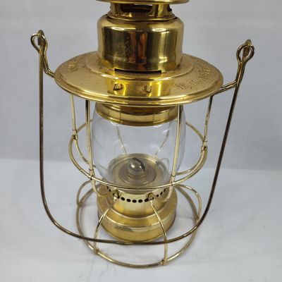 Sale Photo Thumbnail #247: W.T. Kirkman No. 100 Brass Oil Lantern