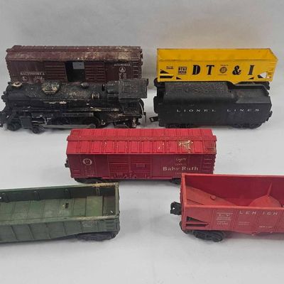 Sale Photo Thumbnail #414: Lionel Postwar O Gauge Loco & Cars