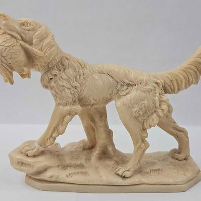 Sale Photo Thumbnail #21: A. Santini Resin Hunting Dog w/ Bird