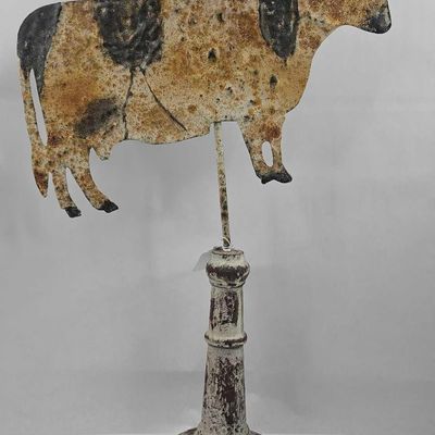 Sale Photo Thumbnail #45: Cow Silhouette Weathervane w/ Base