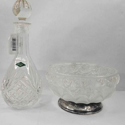 Sale Photo Thumbnail #42: Shannon Crystal Decanter & Glass Bowl