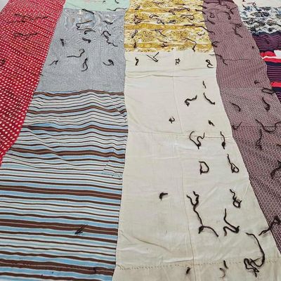 Sale Photo Thumbnail #406: Strip Patchwork Tied Utility Quilt