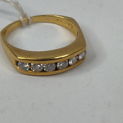 Sale Photo Thumbnail #285: 14K Gold Channel Set 7-Stone Ring