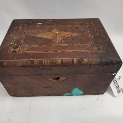 Sale Photo Thumbnail #366: Antique Inlaid Wood Marquetry Box