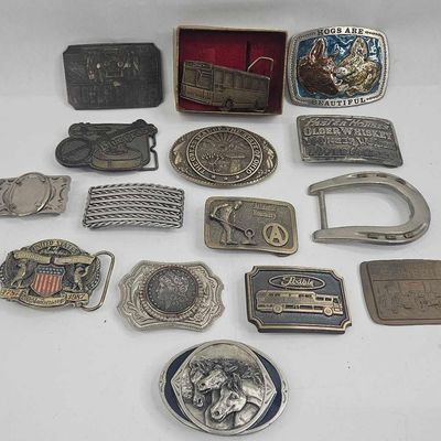 Sale Photo Thumbnail #95: Collection of Vtg Belt Buckles
