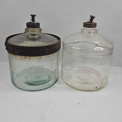 Sale Photo Thumbnail #199: Pair Perfection Stove Co. Glass Tanks