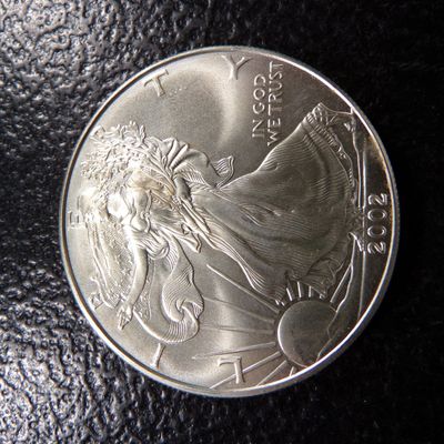 2002 AMERICAN SILVER EAGLE DOLLAR