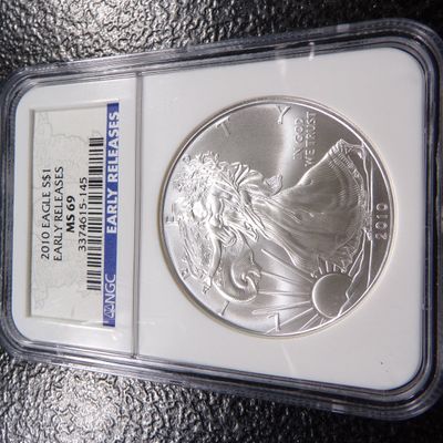 2010 NGC MS69 EARLY RELEASES AMERICAN SILVER EAGLE DOLLAR