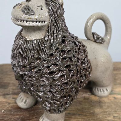 Sale Photo Thumbnail #226: 1970s Ownes Pottery Billy Ray Hussey Folk Lion