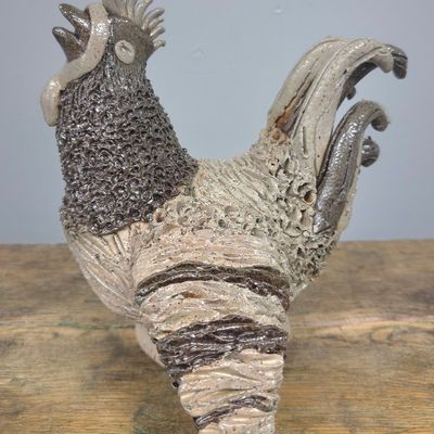 Sale Photo Thumbnail #232: Owen's Pottery Billy Ray Hussey Rooster