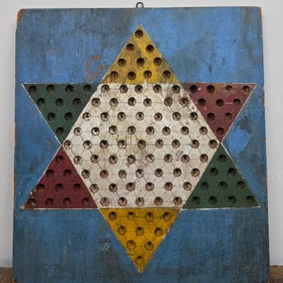 Sale Photo Thumbnail #187: Antique Chinese Checkers Board