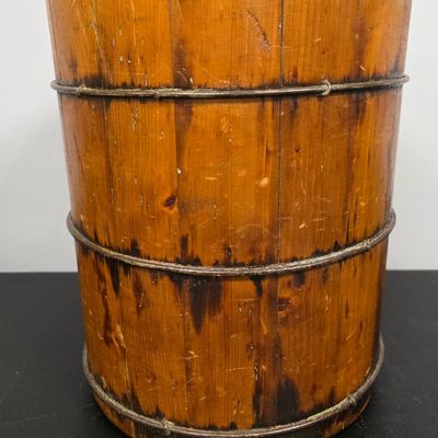Sale Photo Thumbnail #164: Vintage Wooden Bucket or Nail Keg