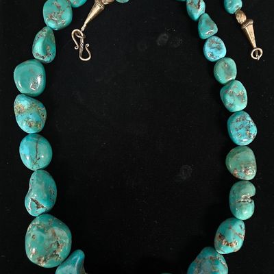 Sale Photo Thumbnail #43: Long Vintage Chucky Turquoise Necklace
