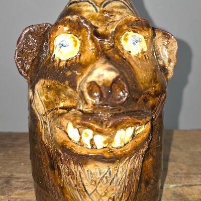 Sale Photo Thumbnail #243: Marie Rogers Southern Folk Pottery Face Jug