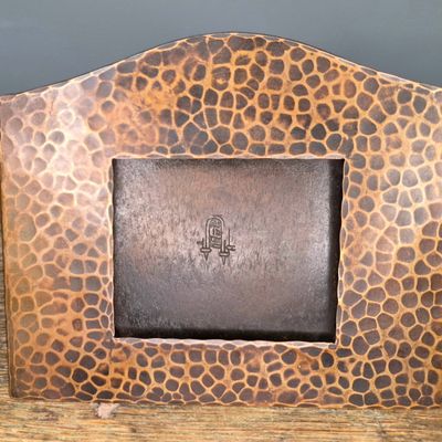 Sale Photo Thumbnail #91: Gustav Stickley Hammered Copper Desk Picture Frame