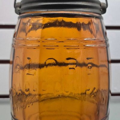 Sale Photo Thumbnail #130: Globe (Amber Color) Tabaccoo Jar W/ Lid
