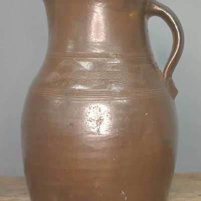 Sale Photo Thumbnail #64: TJ Henry Sand Mountain Ala. 1gal Decorated Pitcher