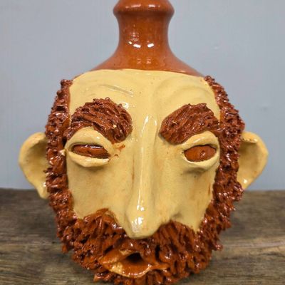 Sale Photo Thumbnail #237: Early Owens Pottery - Billy Ray Hussey Face Jug