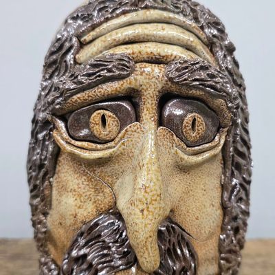 Sale Photo Thumbnail #236: Early Owens Pottery - Billy Ray Hussey Face Jug