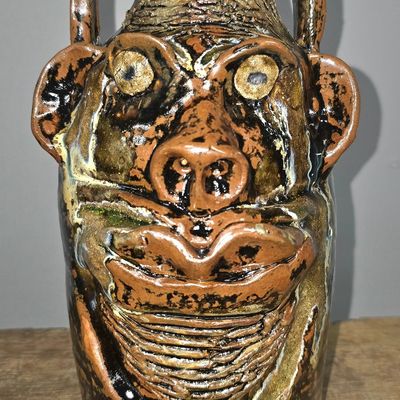 Sale Photo Thumbnail #242: Marie Rogers Southern Folk Pottery Face Jug
