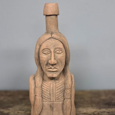 Sale Photo Thumbnail #16: Susan Cornett "Cheif Sitting Bull" Face Bottle