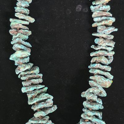 Sale Photo Thumbnail #26: Pearl Shorty Navajo Nugget Turquoise Necklace