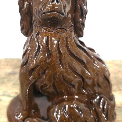 Sale Photo Thumbnail #230: Owens Pottery Billy Ray Hussey Statfordshire Dog