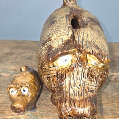 Sale Photo Thumbnail #244: Marie Rogers Folk Pottery Georgia Pig Lot
