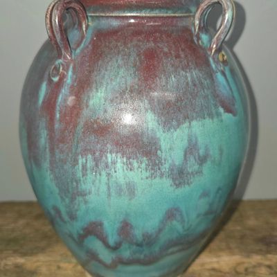 Sale Photo Thumbnail #254: NC Westmoore Pottery Chinese Blue Glazed Jar
