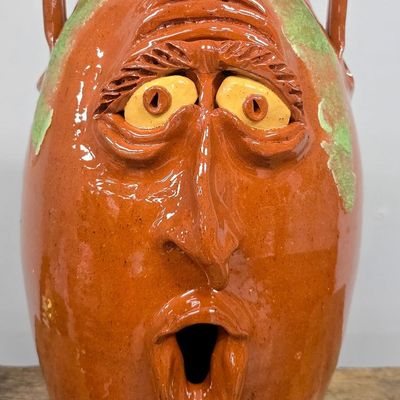 Sale Photo Thumbnail #239: Owens - Billy Ray Hussey Large Double Face Jug