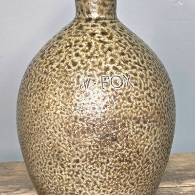 Sale Photo Thumbnail #70: Rare Signed N. Fox North Carolina Quart Jug