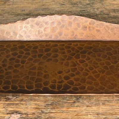 Sale Photo Thumbnail #92: Gustav Stickley Hammered Copper Pen Tray