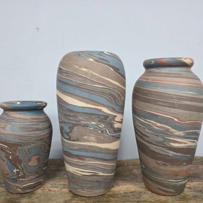 Sale Photo Thumbnail #5: Niloak Large Pottery Vase Lot of 3
