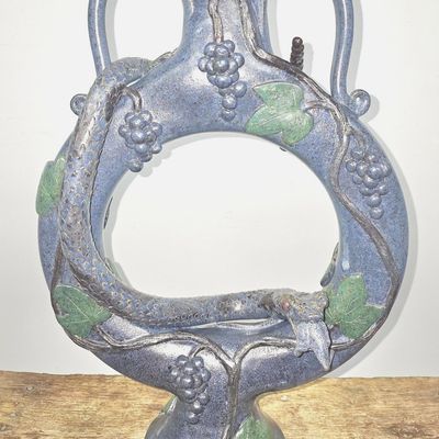 Sale Photo Thumbnail #210: Lin Craven #6 Snake-Grape Decorated Ring Jug