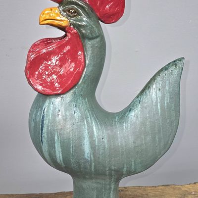 Sale Photo Thumbnail #217: 2024 Rex Hogan Folk Pottery Rooster