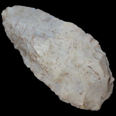 Sale Photo Thumbnail #309: 4 3/4" Late Paleo to Early Archaic Knife / Blade, St. Charles Co., Missouri, Found by Ronald Knowles