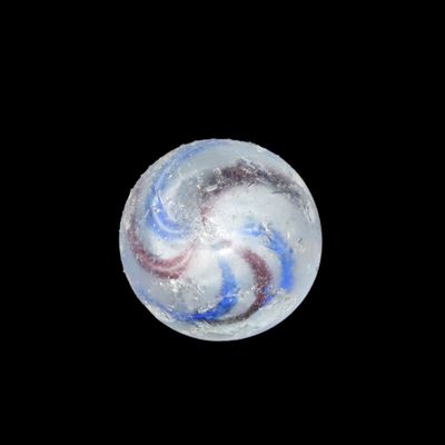 Sale Photo Thumbnail #575: 7/8" Huge Antique German Swirl Handmade Marble, Nice Large Example