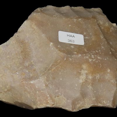 Sale Photo Thumbnail #361: 6" Acheulean Early Man Blade / Paleolithic Hand Axe, France, Reported 150,000-250,000 Years Old