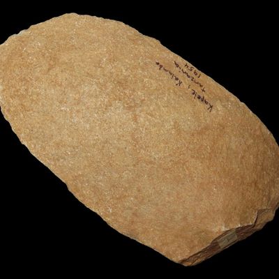 Sale Photo Thumbnail #312: 7 1/2" Acheulean Early Man Blade / Paleolithic Hand Axe, Kapele, Tanzania, Found in 1954, Reported 150,000-250,000 Years Old