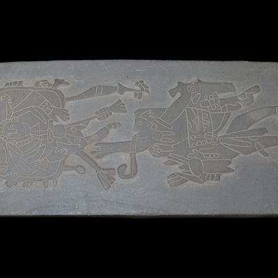 9 7/8" Pre-Columbian Mayan Human Effigy Tablet, Motley COA, Guatemala
