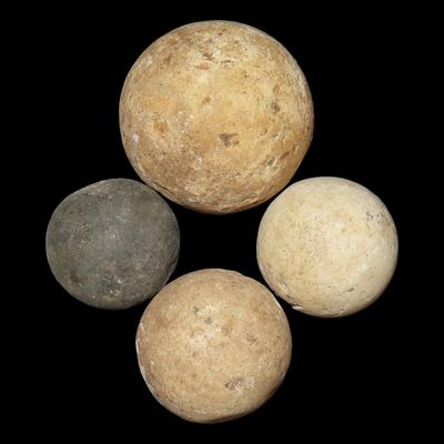 Sale Photo Thumbnail #379: Lot of Stone Game Balls, St. Charles Co., Missouri, Found by Ronald Knowles