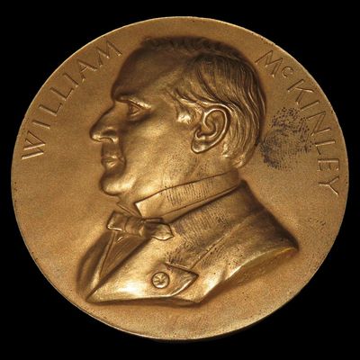 Sale Photo Thumbnail #420: 3" Vintage William McKinley Indian Peace Medal