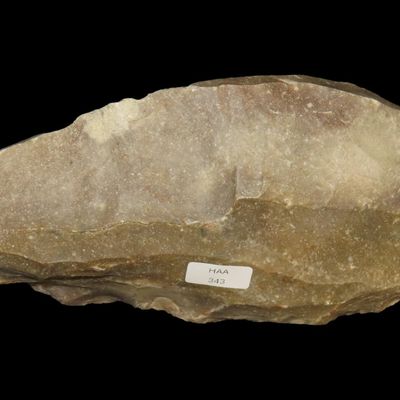 Sale Photo Thumbnail #341: 8 3/4" French Livres de Beurre Neolithic Flint Blade Core, Recovered in Europe, Reported 7,000-8,500 Years Old