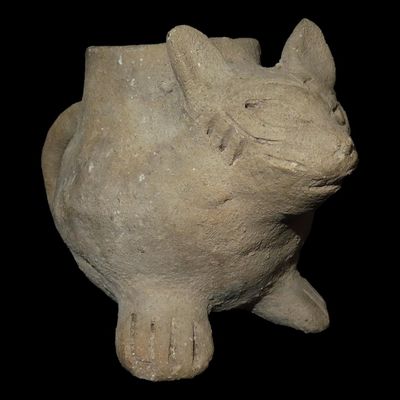 3" Pre-Columbian-Style Animal Effigy Pottery Vessel, Mexico